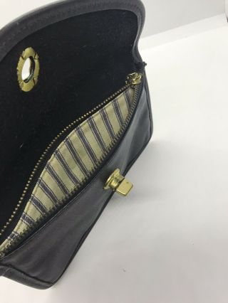 Vintage COACH Black Leather Clutch Small Purse Wallet Handbag 4