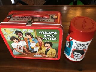 Vintage Welcome Back Kotter Lunchbox With Thermos Aladdin 1977 Sweathogs Tv Show