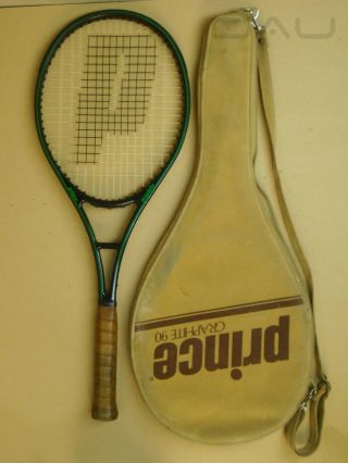 Vintage 80s Prince Graphite Series 90 Racquet In Authentic Bag