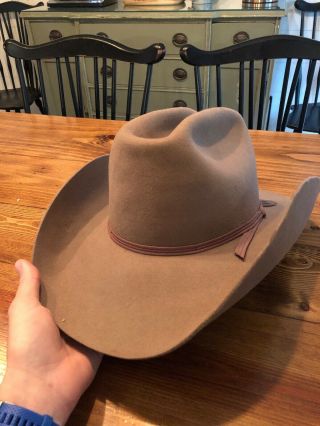 Vintage Texas American Hat Co.  Western Beaver Cowboy Hat Tan Box 7 1/2