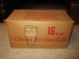 12 1969 Rare Old Stock Vintage Coca Cola 16oz Glasses
