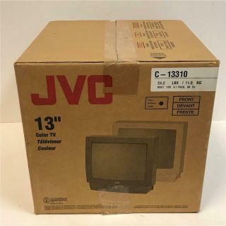 Nib Jvc C - 13310 13 " Inch Retro Vintage Color Mono Tv Television Set Black