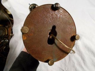 Vtg pullchain Socket Art Nouveau Bronze patina Electric Desk Lamp Table Lamp 6