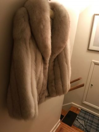 Silver Fox Fur Jacket Size 8 Rarely Worn