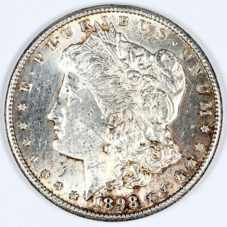 1898 - S Semi - Prooflike Morgan Silver Dollar S$1 Vintage Bu Unc Semi - Pl