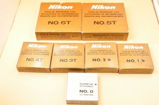 Rare Nikon No 0 1t 2t 3t 4t 5t 6t Close Up.  C Filter W/case From Japan