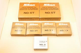 Rare Nikon NO 0 1T 2T 3T 4T 5T 6T close up.  c filter w/Case From Japan 2