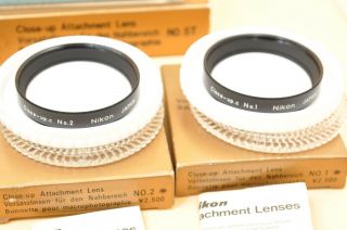 Rare Nikon NO 0 1T 2T 3T 4T 5T 6T close up.  c filter w/Case From Japan 7