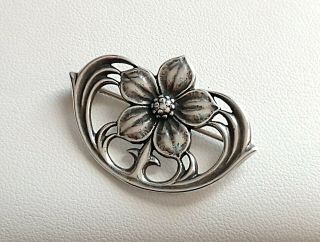 Retired James Avery Sterling Silver " Forget Me Not " Flower Brooch Pin