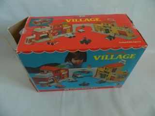 Vintage 1973 Fisher Price Play Family Village 997 Complete W\orginal Box