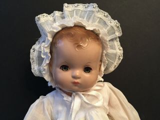 Vintage Effanbee Patsy Baby Doll 11 " Cloth Body Blue Sleepy Eyes