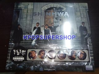 Shinhwa 3rd Photo Album Visual Essay Addict Photobook Rare Button Set