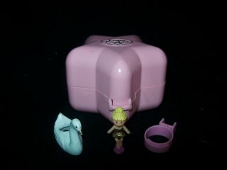 Euc 100 Complete Vintage Polly Pocket Tiny Ballerina Ring And Ring Case 1992