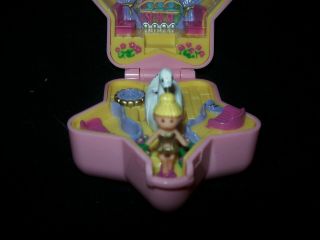 EUC 100 Complete Vintage Polly Pocket Tiny Ballerina Ring and Ring Case 1992 3