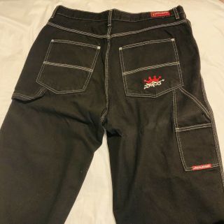 Vintage JNCO Carpenter Jeans Size 38 x 32 Black Skater Wear Wide Leg Baggy 2