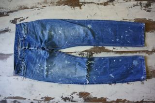 Helmut Lang S/s 1999 Mens Vintage Distressed Blue Denim Jeans Sz 32