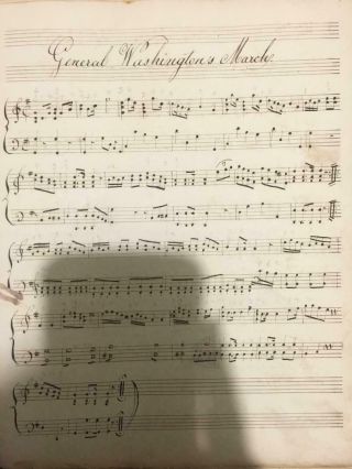 RARE 1821 MUSICAL MANUSCRIPT BY OLIVER SHAW (1779 - 1848) STAR SPANGLED BANNER 3