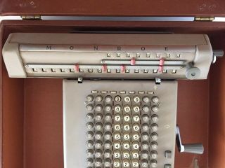 Vintage Monroe Calculating Adding Machine LN 160X 3