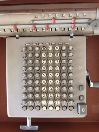 Vintage Monroe Calculating Adding Machine LN 160X 5