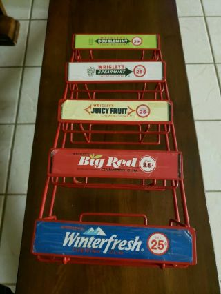 Vintage Wrigley " S Chewing Gum Store Counter Display Wire Rack In