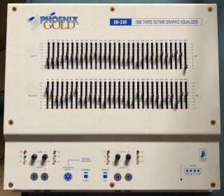 Old School Phoenix Gold Eq - 230 1/3 Octave Graphic Equalizer,  Rare,  X - Over,  Usa