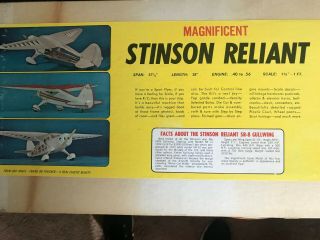 Vintage Sterling Stinson Reliant Sr - 8 Gullwing Model Kit Fs - 33 57 " Wingspan
