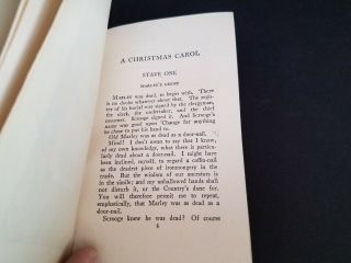 Book Antique Vintage A Christmas Carol by Charles Dickens Barse & Hopkins NY 6