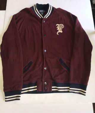 Polo Ralph Lauren Varsity Jacket Gothic Rugby Knitted P Wing Snow Xxl = Xl Rare