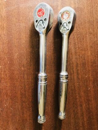 Vintage Snap On Sl710 1/2 " Drive Ratchet Pair Made In The Usa But Work Good