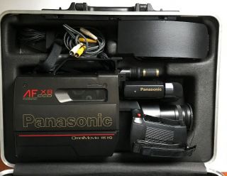 Vintage Panasonic Af X8 Ccd Omnimovie Vhs Hq Camcorder Pv - 420d W/ Hard Case