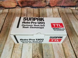 Vintage Old Stock Sunpack Auto Pro 120j Ttl Camera Flash Unit