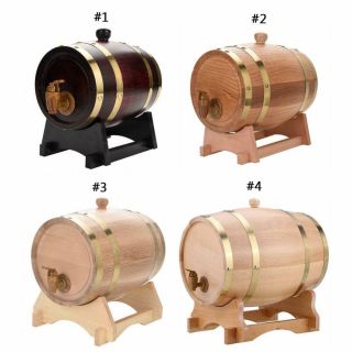 1.  5l/3l/5l/10l Vintage Wood Oak Wine Barrel Beer Whiskey Rum Brewing Port Kegs F