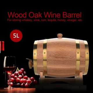 1.  5L/3L/5L/10L Vintage Wood Oak Wine Barrel Beer Whiskey Rum Brewing Port Kegs F 4