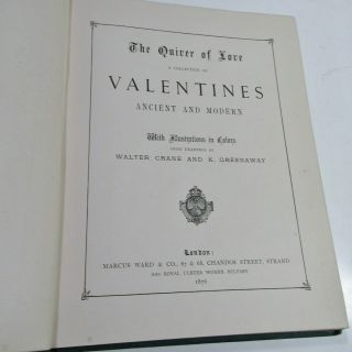 THE QUIVER OF LOVE/1876/RARE 1st Ed.  / 8 COLOR PLATES WALTER CRANE,  KATE GREENAWAY 3