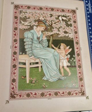 THE QUIVER OF LOVE/1876/RARE 1st Ed.  / 8 COLOR PLATES WALTER CRANE,  KATE GREENAWAY 9