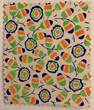 Vintage Textile Painting,  France 1930’s