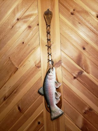 Rainbow Trout Wood Carving Fish Mount Fish Taxidermy Fish Decoy Casey Edwards
