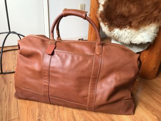 Coach Large Leather Duffel Travel Bag G7m - 503l,  Glove Tanned Cowhide,  Vintage