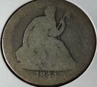 1844/1844 - O Seated Liberty Half Dollar 50 Cent Double Date Die Rare C26