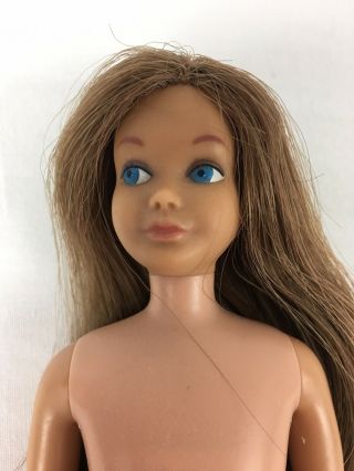 Vtg Mattel 1963 Straight Leg Skipper Doll Brown Hair Rare No Bangs