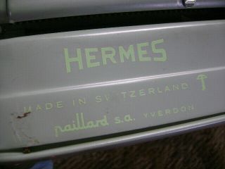 Hermes 3000 Vintage portable typewriter Made In Switzerland ca.  1960 ' s 3
