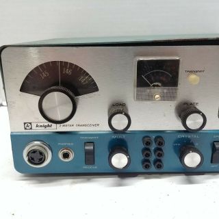 Vintage Knight TR - 108 Tube 2 - Meter Transceiver w/ Manuals Cords Mic CB HAM 4