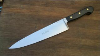 Fine Vintage Wusthof Hand - Forged Stainless Steel Chef Knife W/ebony - Sharp