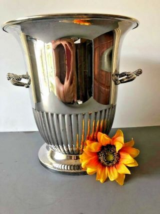 Vintage Silver Plate Champagne Ice Bucket By Kent Silversmiths