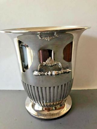 Vintage Silver Plate Champagne Ice Bucket by Kent Silversmiths 8