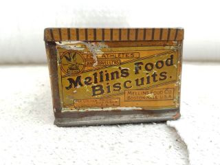 1930 ' s VINTAGE RARE MELLIN ' S FOOD BISCUITS ADV.  LITHO TIN BOX,  ENGLAND 4