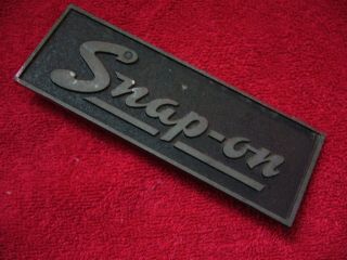 Vintage Snap On Tools Old Logo Tool Box Nameplate