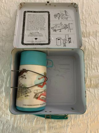 VINTAGE 1970 ' S ALADDIN THE BIONIC WOMAN METAL LUNCHBOX THERMOS 3