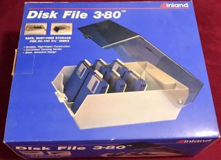 Inland Disk File 3 - 80 For 80 - 100 3.  5 Diskettes - Vintage 1980 