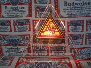 VTG 1983 BLATZ BEER EDGE LIGHT MOTION SIGN POOL RACK BAR LIGHT PUB SIGN WOW 2